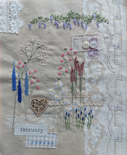 February's Flowers Digital Pattern