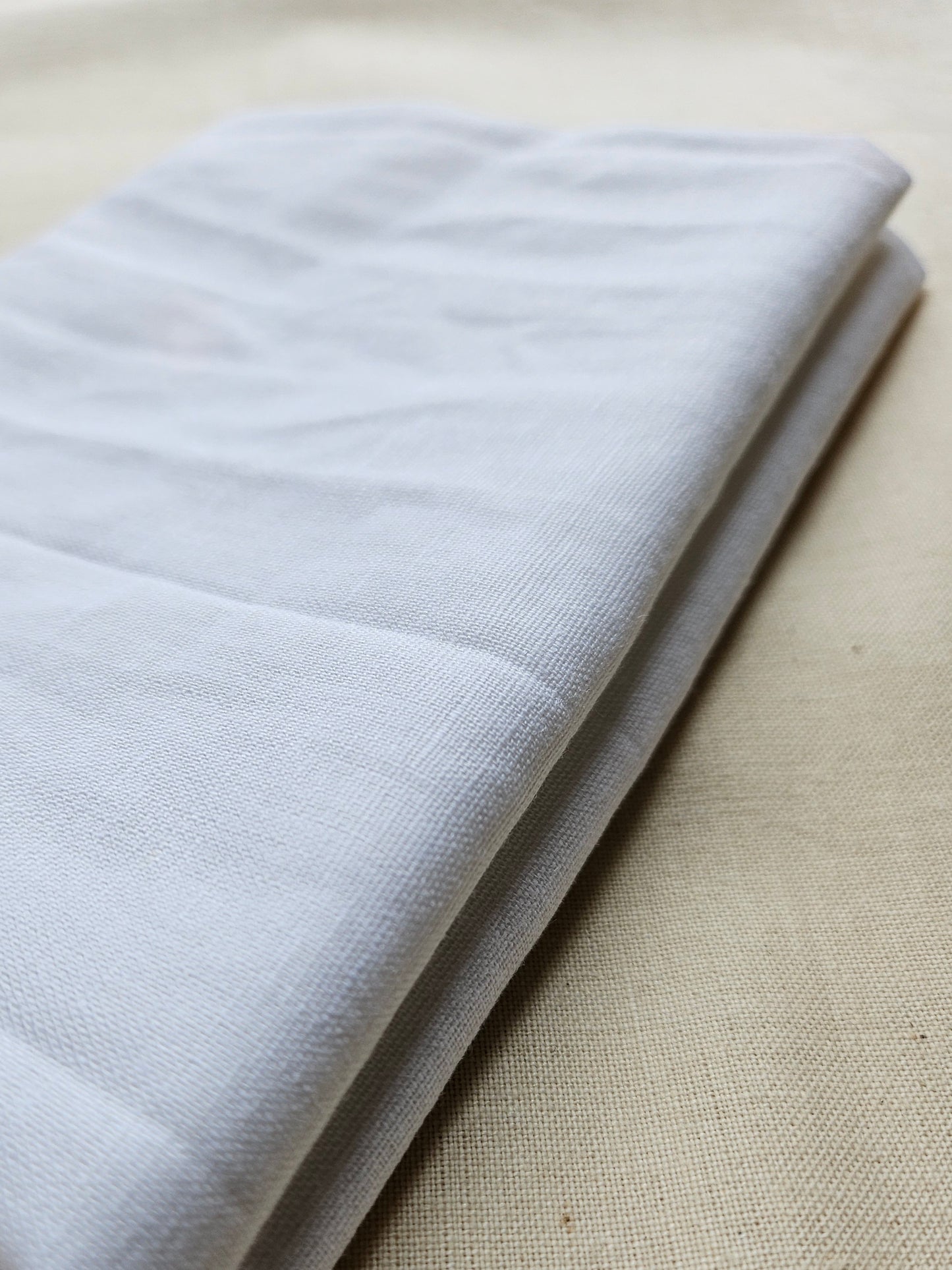 Linen/Cotton Fabric - White 1/4