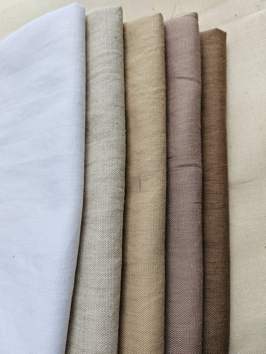 Linen/Cotton Fabric - Neutrals Pack 1/8