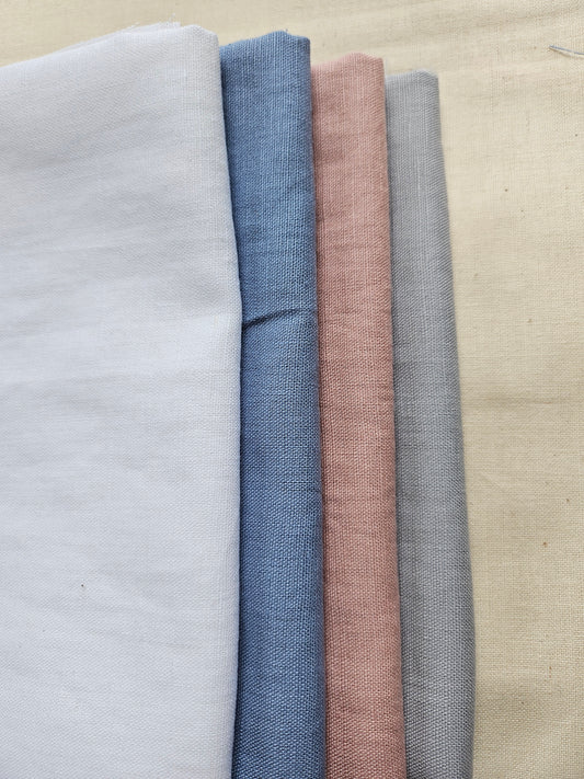 Linen/Cotton Fabric - Pastels Pack 1/4