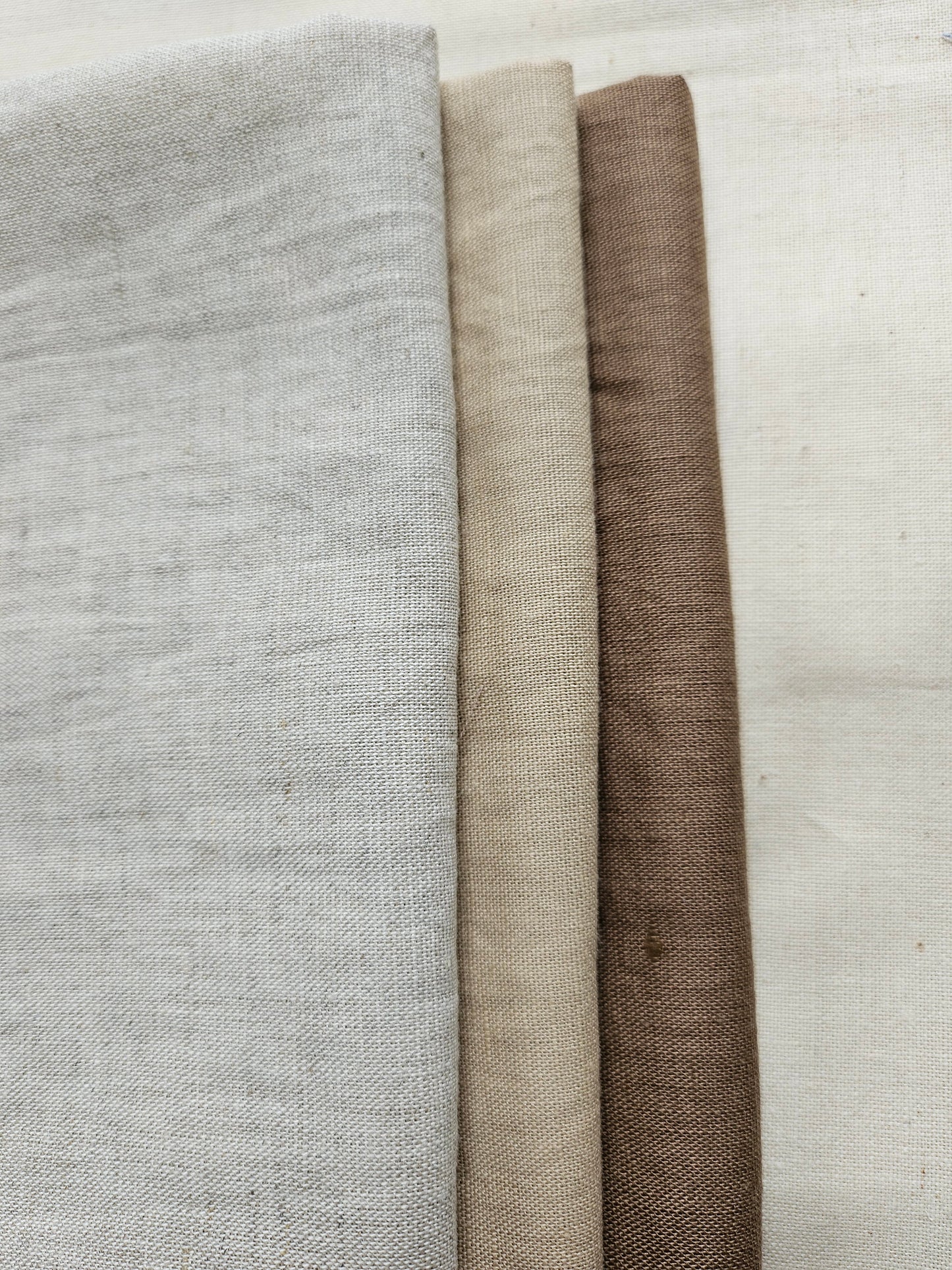 Linen/Cotton Fabric - 3 Pack Neutral 1/4