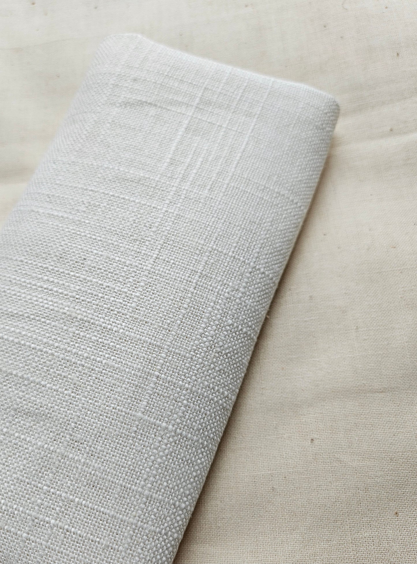 Pure Linen Fabric - Cream 1/8