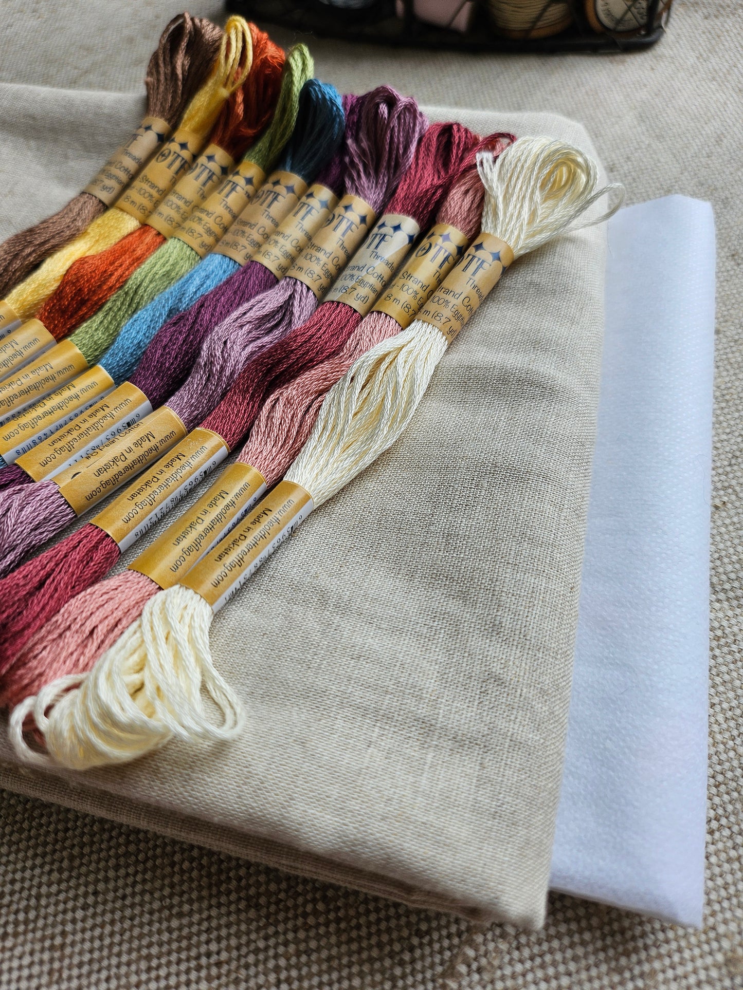 Stitch Sampler Fabric and Thread Kit