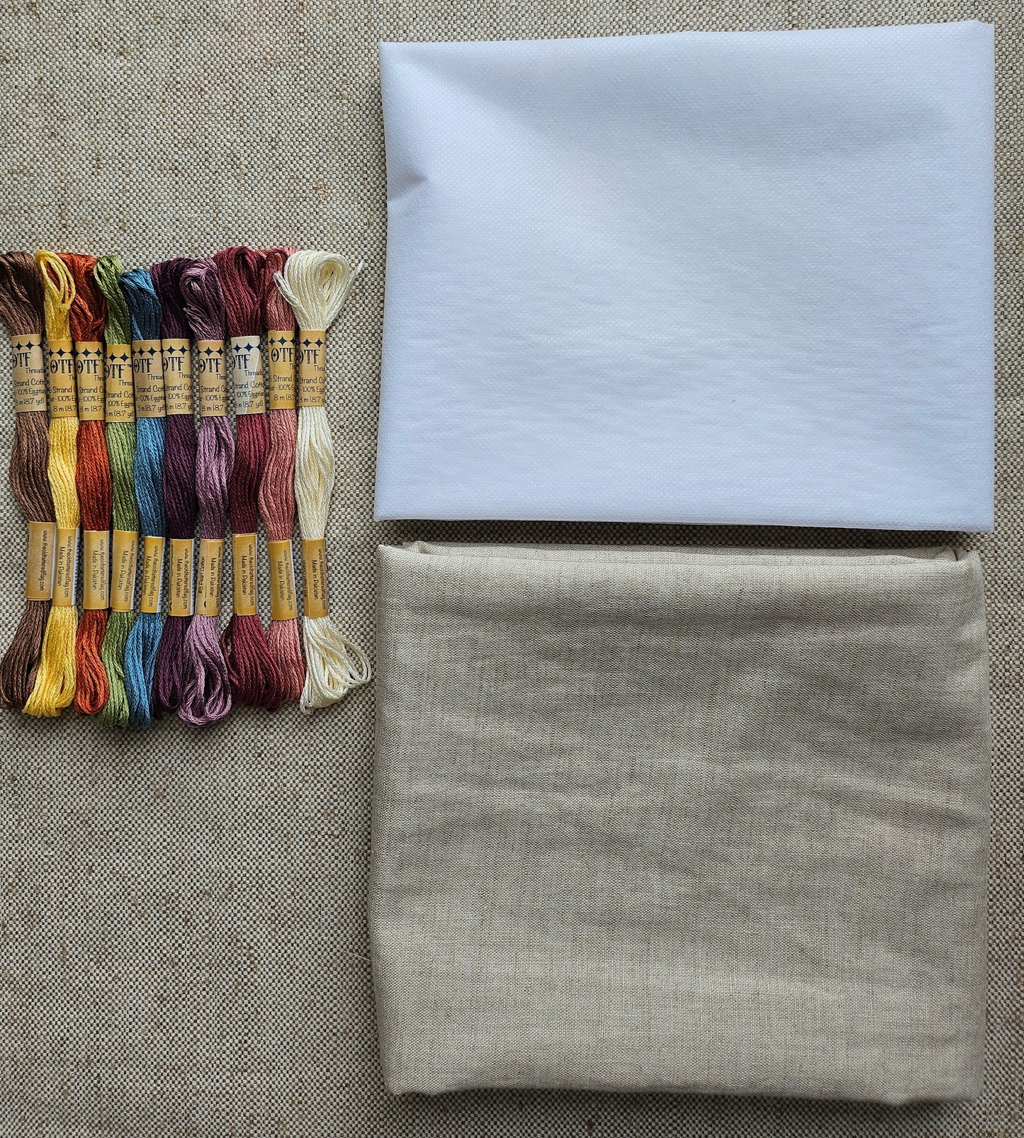 Stitch Sampler Fabric and Thread Kit