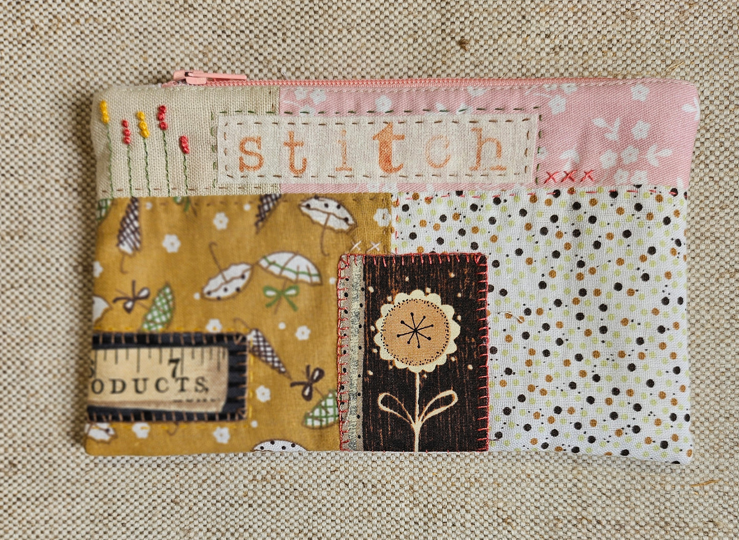 "Stitch" Zippered Pouch