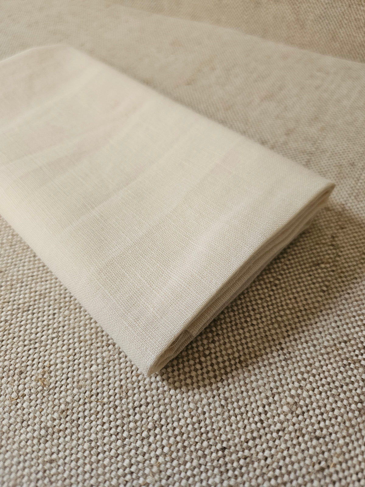 Linen/Cotton Fabric - Cream - Fat Quarter