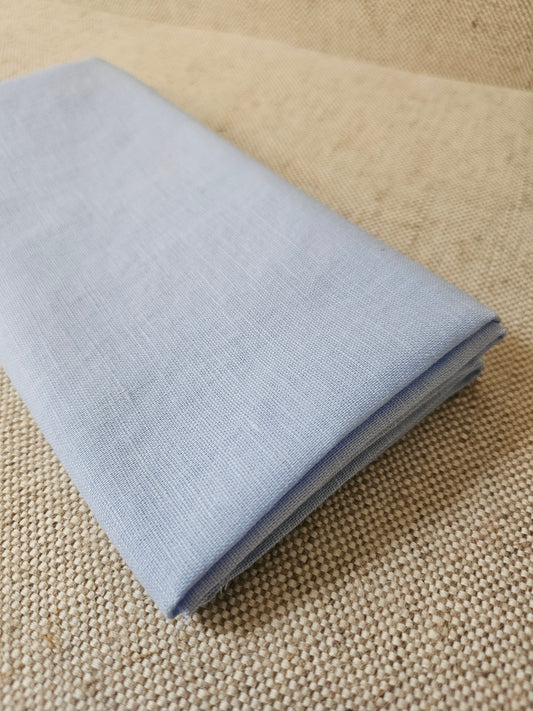 Linen/Cotton Fabric - Soft Blue - Fat Quarter